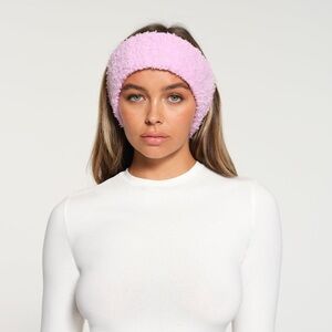SKIMS COZY KNIT HEADBAND IN PETAL